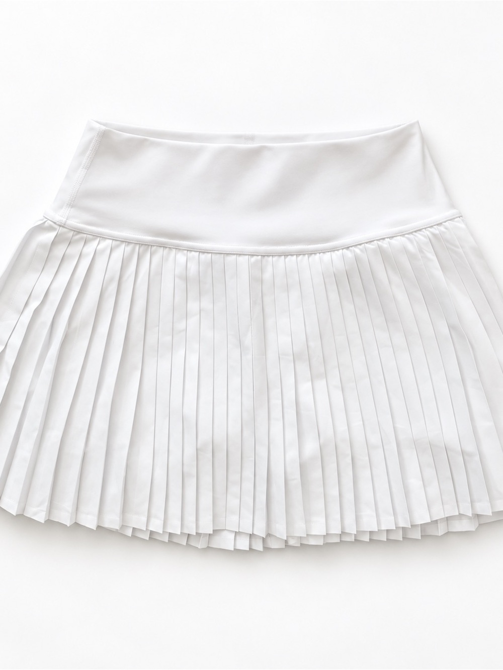 ALO Yoga White Pleated Skater Skirt - Picture 1 of 2